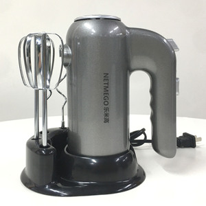 Netmego Electric Hand Mixer Silver With Base Multi Functional Baking Cream Whisker 110V 240V - Product Image 1