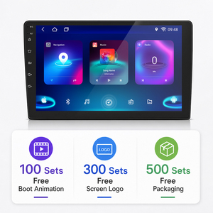 Autoradio universel Android 9 pouces écran IPS pour voiture avec support 2 DIN, CarPlay, WiFi, USB et navigation GPS - Product Image 1