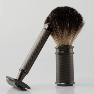 <span class=keywords><strong>Rasoir</strong></span> de sécurité classique, 1 pièces, ensemble de rasage noir avec badge noir - Product Image 6