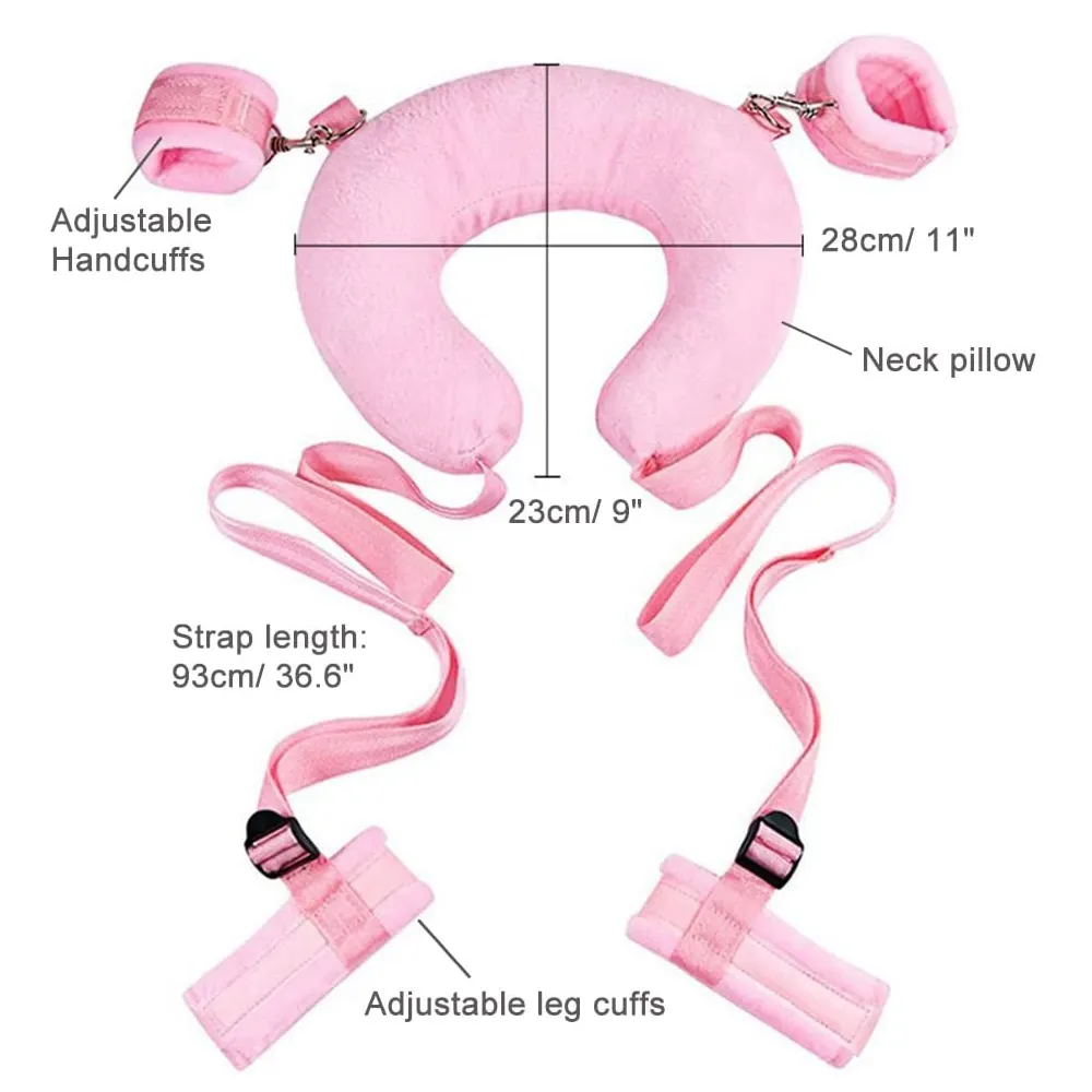 5630 kit mainan seks perbudakan Pasangan Tempat Tidur permainan pengekangan GiGi bantal leher dapat disesuaikan mewah borgol tali kaki seks dengan bantal