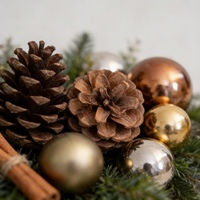 Guirlande de Noël de style nordique, couleur marron, à suspendre à la porte, bricolage, décoration murale pour la maison, salon