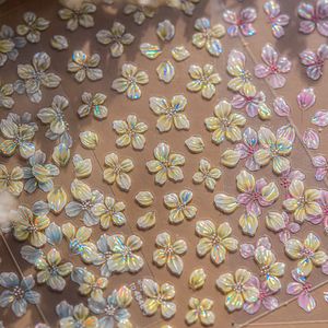 Autocollants 3D Floraux Rêveurs pour Ongles, Décalcomanies Fleurs en Gelée Cristalline, Décorations Mignonnes DIY pour Manucure de Mariage - Product Image 2