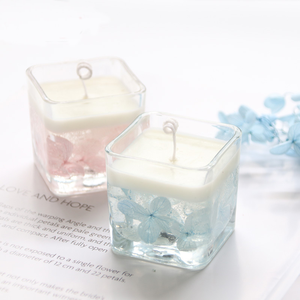 スクエアジャー乾燥不滅の花の香りのキャンドルカスタマイズされたプライベート大豆香りキャンドル高級ロゴエッセンシャルオイルアロマセラピー - Product Image 4