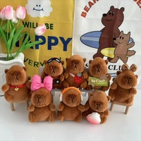 Llavero de Peluche Personalizado de Capibara de 4 Pulgadas, Relleno de Algodón PP, Muñeco Aprietable con Monedero y Opción de Venta al por Mayor para Edades de 8 a 13 Años