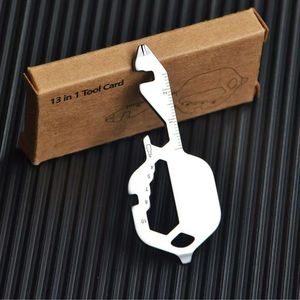 Cross-border hot-selling stainless steel 13-function key punching <b>tool</b> card, outdoor portable multi-purpose key wrench <b>tool</b> - Product Image 3