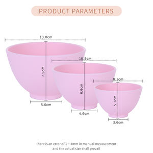 Vente flash : Ensemble de bols mélangeurs en silicone pour la beauté, faits <span class=keywords><strong>maison</strong></span>, en gel de silice, lisses, doux, 3 tailles, écologiques, réutilisables, durables, pour <span class=keywords><strong>masque</strong></span> facial - Product Image 6