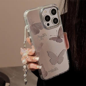 INS para <span class=keywords><strong>iPhone</strong></span> 15 16 Pro Max <span class=keywords><strong>funda</strong></span> espejo mariposa <span class=keywords><strong>colgante</strong></span> PC <span class=keywords><strong>funda</strong></span> de teléfono a prueba de golpes para <span class=keywords><strong>iPhone</strong></span> <span class=keywords><strong>11</strong></span> 12 13 Pro 14 Plus Max XR <span class=keywords><strong>funda</strong></span> - Product Image 3