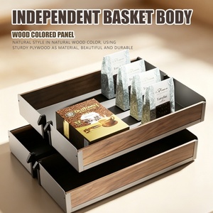 TIANYI 100KG Heavy Duty Aluminum Tall Pull Out <b>Pantry</b> Larder Unit Walnut Wood Shelves Soft Close <b>Kitchen</b> Cabinet Basket - Product Image 3