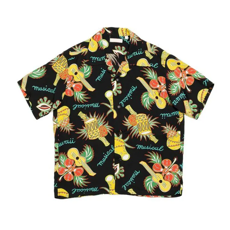 Custom Designer Printed Vacation Summer Hot Beach Hawaiian Shirts For Men 2024