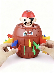 <span class=keywords><strong>Juego</strong></span> de <span class=keywords><strong>barril</strong></span> de <span class=keywords><strong>pirata</strong></span> divertido de plástico de alta calidad Lucky Sword-Stabbing Toy para fiestas y reuniones para niños y adultos - Product Image 2