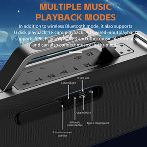 X12, macchina Karaoke 200W con 2 microfoni per adulti e bambini, altoparlante Wireless portatile con basso telecomando luci LED - Product Image 5