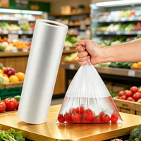 Op maat gemaakte verpakkingszakken voor voedselfolie, transparante plastic zakken op rol, verpakkingen voor verse groenten & fruit.