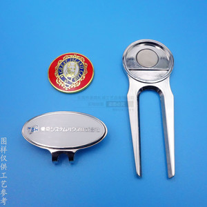 Customized <b>Golf</b> Metal Ball Marker Set With Magnetic Fork And Clip For <b>Golf</b> Hat Accessory Iron Material Strong Magnetic - Product Image 1