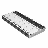 Carcasa SFP Compatible con TE 2294408-2, 1x8 Puertos, Encaje a Presión, con Conjunto de Conector, Blindaje EMI, Crimpado de Orificio Pasante