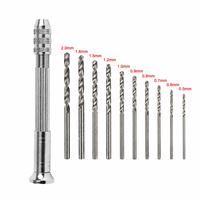 Ensemble d'outils de perçage manuel à double embout, perceuse à résine et outils de torsion de fil pour la fabrication de barrettes, porte-clés et bijoux DIY