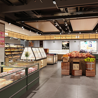 Service de conception d'intérieur pour supermarchés et hypermarchés, planification de magasins, dessin de plans de construction, support de conception