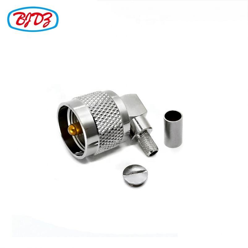 UHF PL259 PL-259 -Femmina Connettore Femmina BNC Ad Angolo Retto - Foto 2