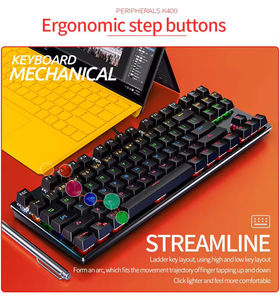 Wired <b>Gaming</b> Keyboard Three Color Splicing <b>Light</b> Up Mechanical Feeling Keyboard Desktop Computer Accessories - Product Image 6