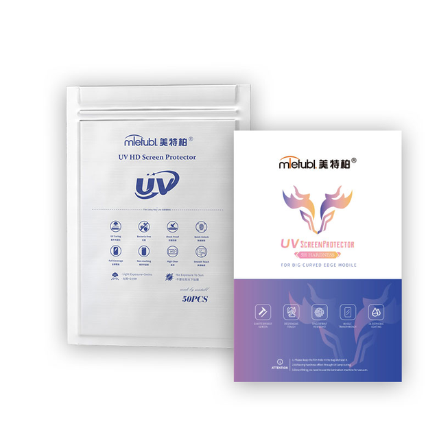 For 2025 Direct Factory PET 5H Hardness 99% Transparent 0.1mm Thick A++ Quality Big Curved 3D UV Curing Screen Protector for