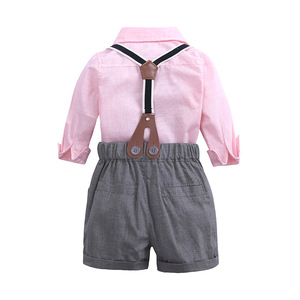 Ensemble chemise, bretelles et short pour bébé, costume formel, tenue d'été pour garçon d'honneur, vêtements pour tout-petits garçons, vêtements pour enfants garçons - Product Image 6