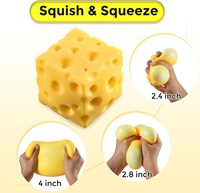Vente en gros : Jouets anti-stress pour enfants, cube de fromage souple à remontée lente, en forme de bloc, pour le soulagement du stress