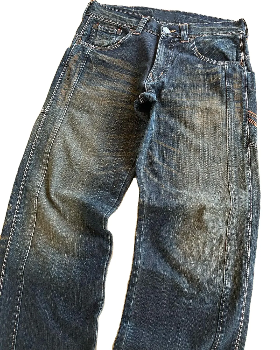 zhuoyang garment Custom High quality vintage wash cotton distressed raw indigo Japanese selvedge jeans fabric selvedge denim