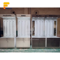 Vitrine de présentation en verre LED pour boutique écologique, présentoir optique pour vendeurs
