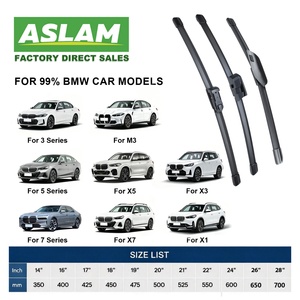 ใบปัดน้ำฝนยางธรรมชาติแบบไร้โครง ASLAM พรีเมียม สำหรับรถยนต์ BMW M3 X3 X5 ซีรีส์ 3 ใช้งานได้ยาวนาน ไร้เสียงรบกวน - Product Image 2