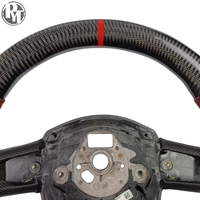 Volant sport en fibre de carbone et cuir personnalisé en forme de D pour Audi A3 A4 A5 S5 S6 RS5 RS6