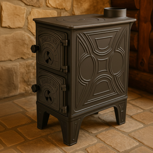 Dorello Poêle à bois vintage en fonte Chaleur pure, caractère intemporel - Product Image 1