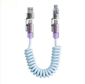 Cable de Datos para Coche 4 en 1 con Aromaterapia, 240W, Compatible con Huawei y <span class=keywords><strong>Apple</strong></span>, Carga Súper Rápida 5A/6A - Product Image 2