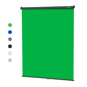 Pantalla Verde Retráctil RAUBAY - 59.8" x 86.6" Plegable para Montaje en Pared - Product Image 1