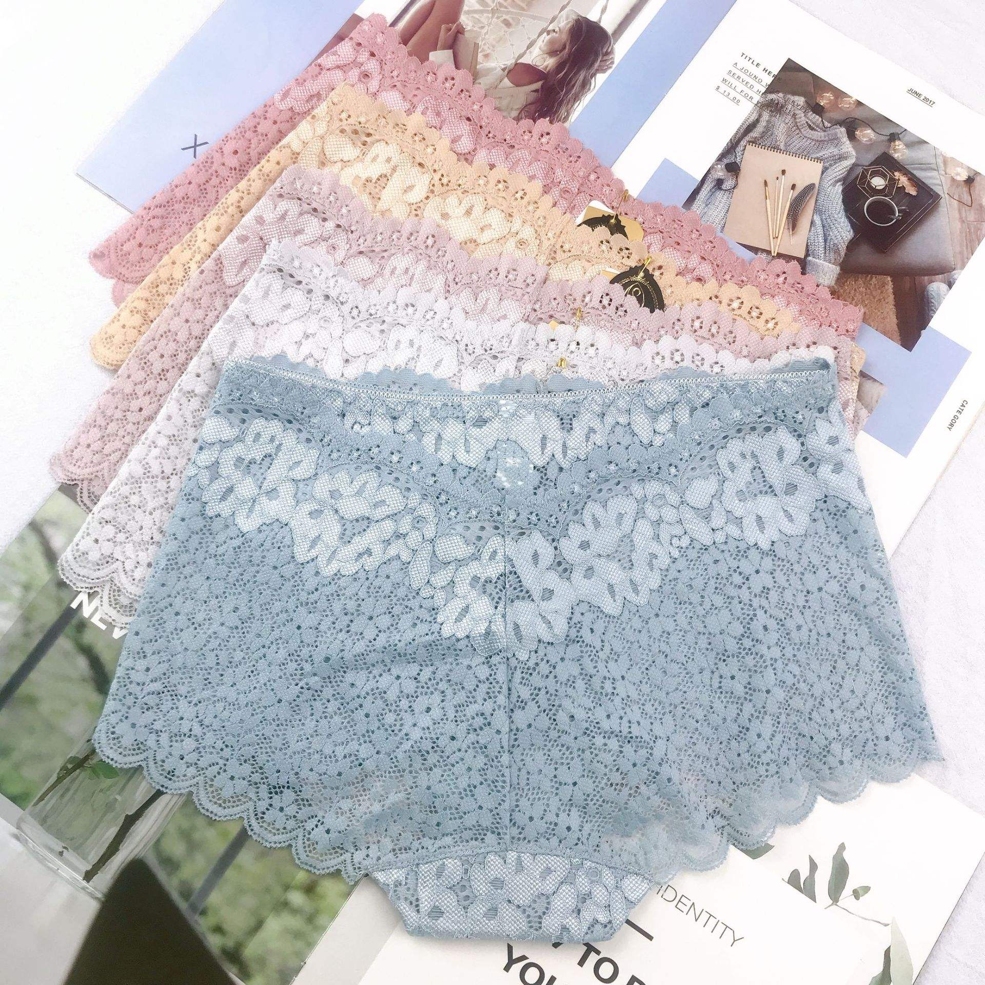 Wholesale Mix Underwear Women Sexy Lace Women Panties Hollow Out Briefs Transparent Female Underwear Breathable Lingerie