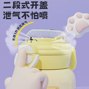 Kitten Double-Drink <b>Insulated</b> <b>Mug</b> 316 Stainless Steel Vacuum Tumbler Portable For Students And Travel Use - Product Image 5