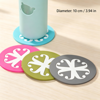 Sous-verre rond moderne personnalisé en PVC promotionnel, épaisseur 3 mm, avec logo personnalisé, résistant à la chaleur, écologique