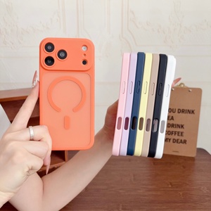 Coques de téléphone portable magnétiques en silicone mat pour iPhone 17 Pro Max, protection antichoc, protection de l'objectif, protection intégrale à 360° - Product Image 2