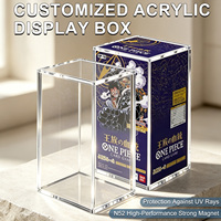 Vitrine de présentation moderne en acrylique pré-assemblée, monobloc, pour booster box, épaisseur 5 mm, transparente, protection UV, anti-poussière, pour SPC
