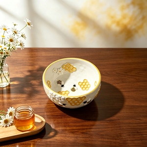 Novelty Honey <strong>Bee</strong> Shape Seasoning Canister Glossy Finish Food Safe Material Sweet Style <strong>Kitchenware</strong> Storage Box Wedding Party - Product Image 2