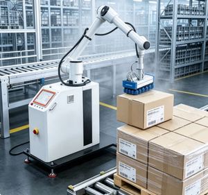 Robot de Paletización Colaborativo Móvil Utiliza Ventosas de Vacío para Agarrar Cajas y Completar Rápidamente el Apilamiento de Palés - Product Image 1