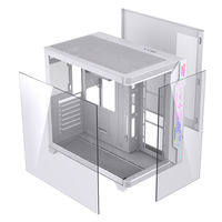 LOVINGCOOL Nuevo Gabinete de PC de Torre Completa ATX MATX Mini ITX, Gabinete de Computadora de Escritorio para Juegos, Chasis de PC de Vidrio Templado para Jugadores