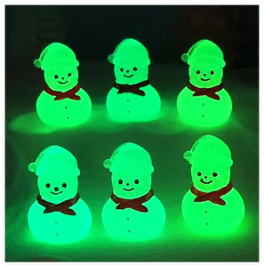 3d Mini figurina piccola resina luminosa luminosa pupazzo di neve e albero di natale decorazione regalo di Natale piccole figure per il <span class=keywords><strong>globo</strong></span> di neve - Product Image 2