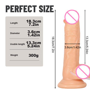 Dildo réaliste souple de 8 pouces avec ventouse et fonction de pulvérisation d'eau - Product Image 4