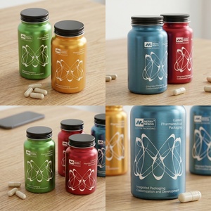 Botellas de Metal para Cápsulas y Vitaminas al por Mayor, con Tapa Hermética Sellada, Juego a Granel - Product Image 5