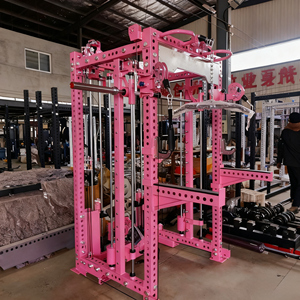 Estación de Gimnasio Multifuncional <span class=keywords><strong>con</strong></span> Polea de Aluminio, Máquina Smith 3D, <span class=keywords><strong>Rack</strong></span> de Sentadillas <span class=keywords><strong>con</strong></span> Cable y Polea - Product Image 3