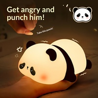 Veilleuse Panda - Design Minimaliste Moderne, Lampe en Acrylique à Lumière Douce pour Chambre de Fille, Chambre de Bébé et Décoration de Dortoir