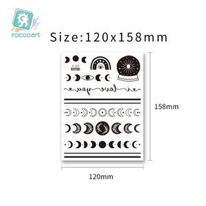 Rocooart – autocollant de <span class=keywords><strong>tatouage</strong></span> pour femmes, magnifique, Sexy, Art corporel, col noir, mains, lettre, imperméable, vente en gros - Product Image 2