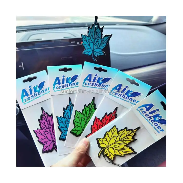 Factory Wholesale Decorative Hanging Colorful Paper Small Trees Logo Customizable paper air freshener for cars