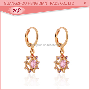 HengDian marca 18K chapado en oro <span class=keywords><strong>de</strong></span> latón accesorios novia pendiente colgante collar <span class=keywords><strong>de</strong></span> conjuntos <span class=keywords><strong>de</strong></span> joyas para mujer - Product Image 4