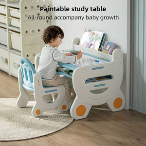 Mobilier Enfant Moderne Éducatif : Table et Chaise Enfant avec Planche à Dessin Intégrée, Hauteur Réglable, en Plastique - Product Image 2