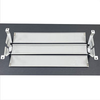 Plateau de gestion des câbles métallique moderne rectangulaire pour bureau, à installer sous le bureau, facile à monter